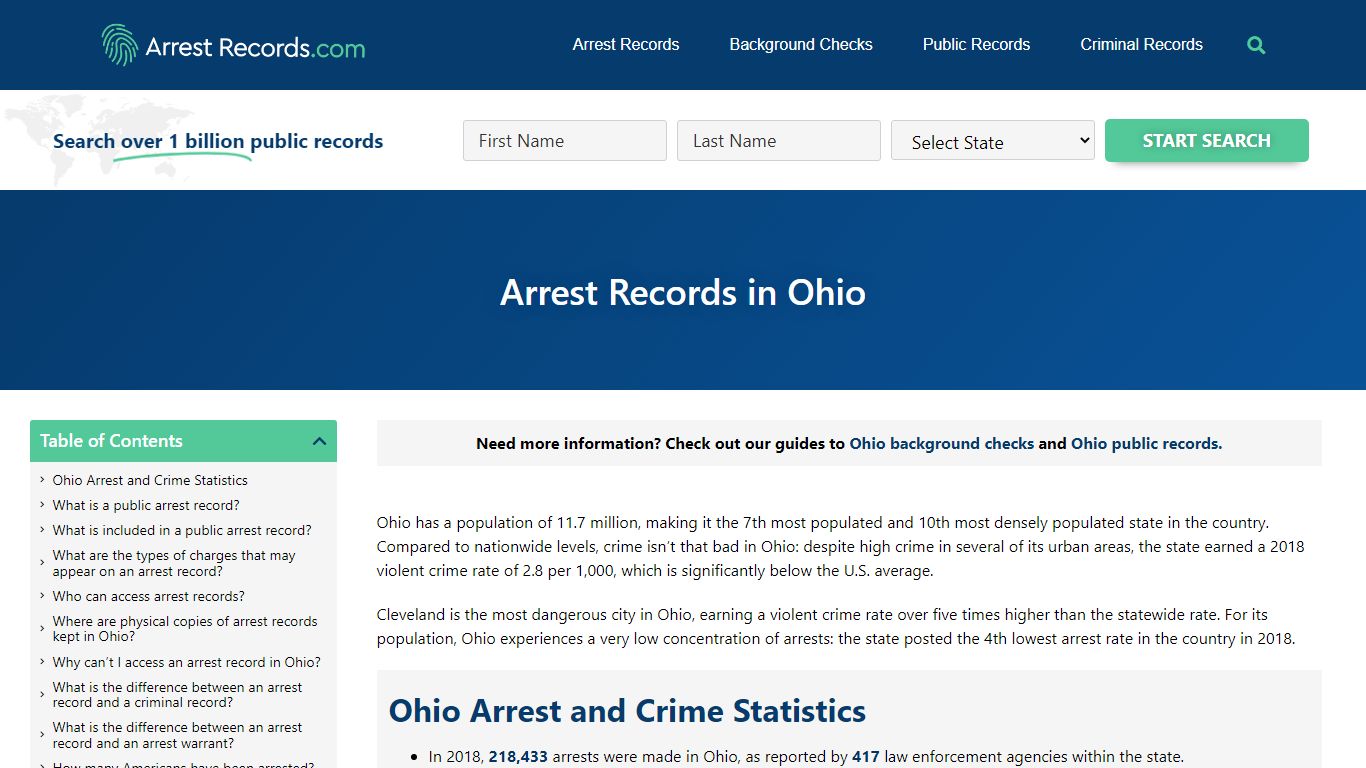Ohio Arrests Records - Criminal, Warrant and Background Check Data for OH